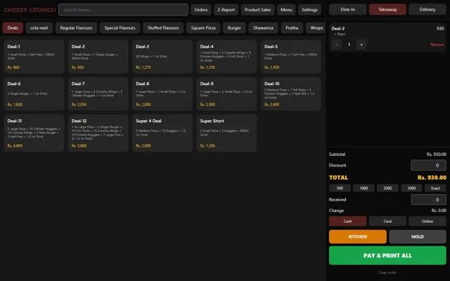 Fast Food Billing & POS screenshot