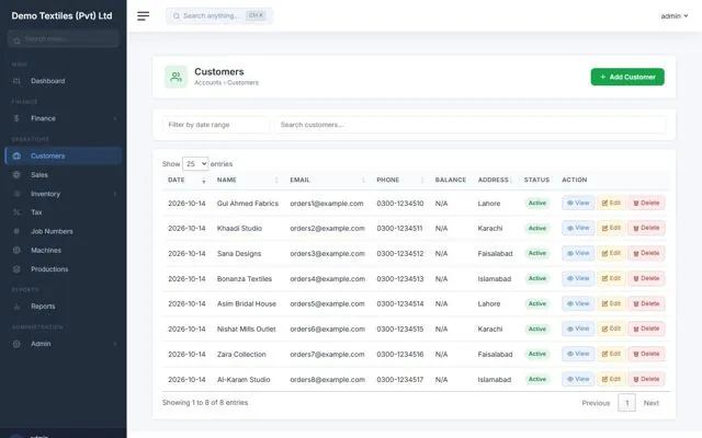 ProdBooks — Customers