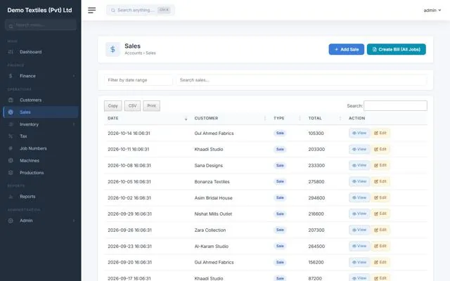 ProdBooks — Sales