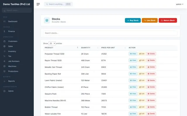 ProdBooks — Stock